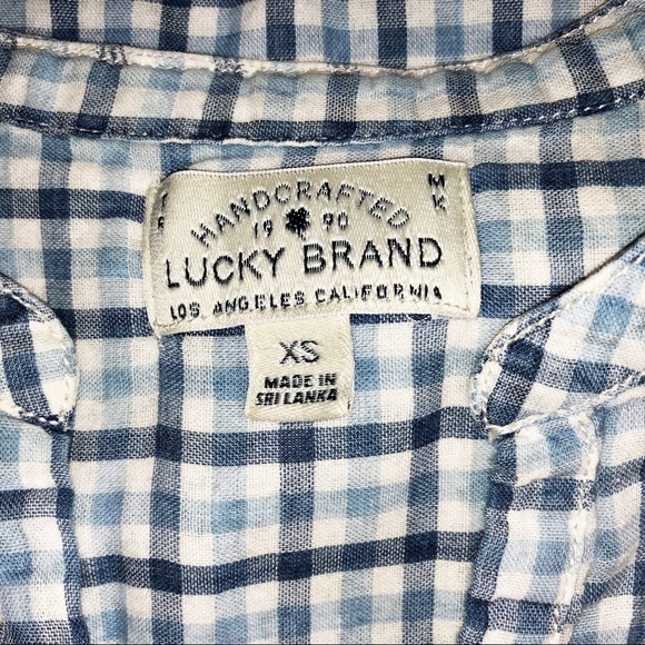 LUCKY BRAND Plaid Pullover Blouse Size XS - Picture 7 of 10